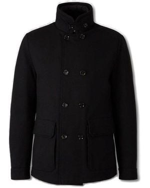 Moorer Double Breasted Buttoned Jacket - Black