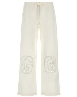 GIMAGUAS Star Embellished Wide Leg Trousers - White