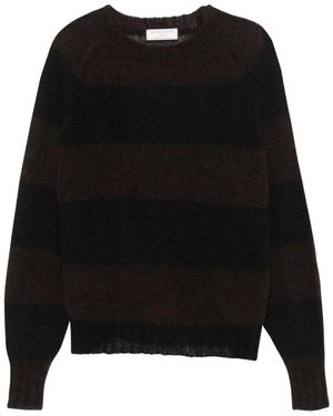 Societe Anonyme Doja Striped Knitted Jumper - Black