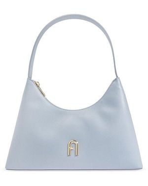 Furla Diamante Logo Plaque Shoulder Bag - Blue