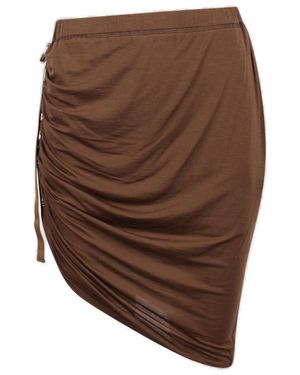 Helmut Lang Wind Mini Skirt - Brown