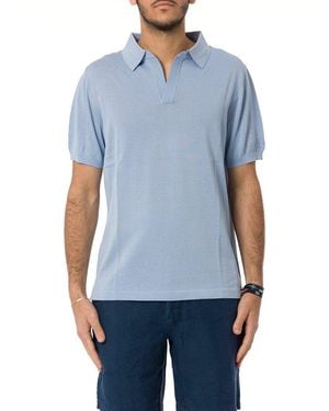 Mc2 Saint Barth Sloan Knit Polo Shirt - Blue