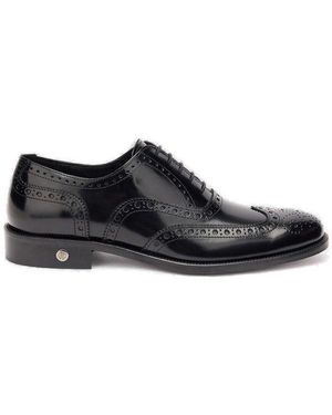 Roberto Cavalli Brogue Lace-Up Derby Shoes - Black