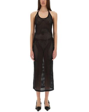 ワンピース COURREGES HOLISTIC MESH LONG DRESS Courreges Holistic Mesh Long Dress in Black | Lyst