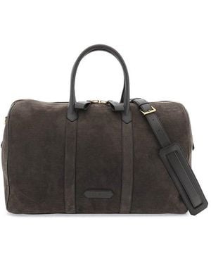 Tom Ford Embossed Zipped Holdall Bag - Black