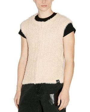 Martine Rose Ratty Zip-Up Crewneck Gilet - Black