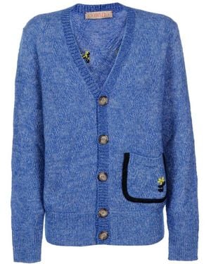 Cormio Renato V-Neck Cardigan - Blue