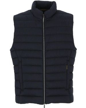 Moorer Calaf-S3 Padded Zip-Up Gilet - Blue