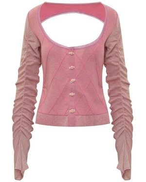 Cormio Elena Cut-Out Detailed Cardigan - Pink