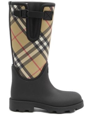 Burberry Marsh Stamp High Boots - Black