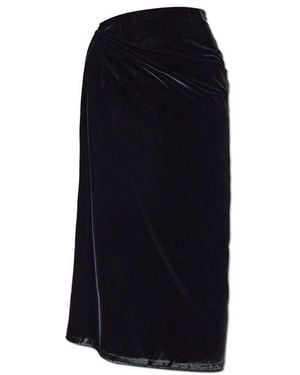 Etro Velvet Midi Skirt - Blue