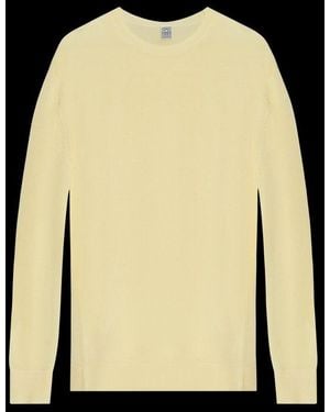 TOTEME Crewneck Long-Sleeved Knitted T-Shirt - Black