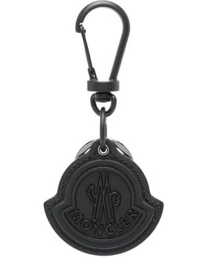 Moncler Logo Patch Keychain - Black