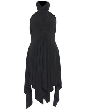 Norma Kamali Halter-Neck Mini Dress - Black