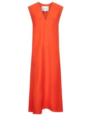 Studio Nicholson V-Neck Sleeveless Dress - Red