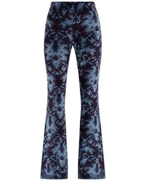 Etro Flared Velvet Trousers - Blue