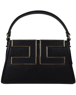 Elisabetta Franchi Logo Small Tote Bag - Black