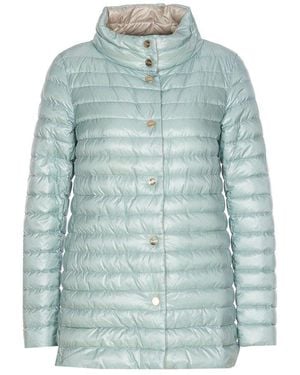【送料&関税込】Herno Reversible Button-up Down Jacket Herno Reversible Button-Up Down Jacket in Natural | Lyst