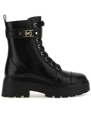 MICHAEL Michael Kors Logo Plaque Zipped Boots - Black