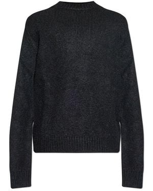 Jil Sander Crewneck Ribbed Hem Jumper - Black