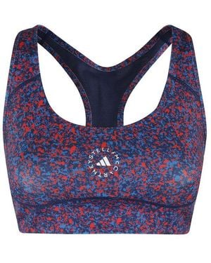 adidas By Stella McCartney Truepurpose Power Impact Print Training Bra - Blue