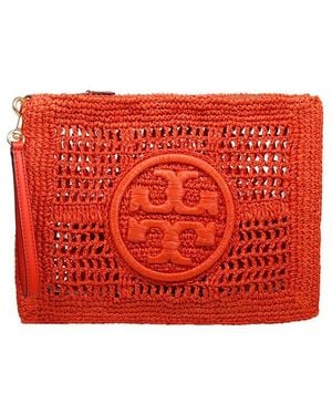 Tory Burch Ella Crochet Pouch - Red