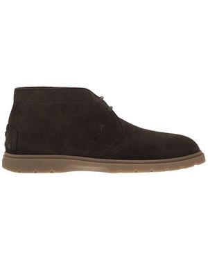 Tod's Suede Leather Boots - White