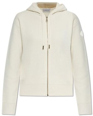 Moncler Hooded Cardigan - White
