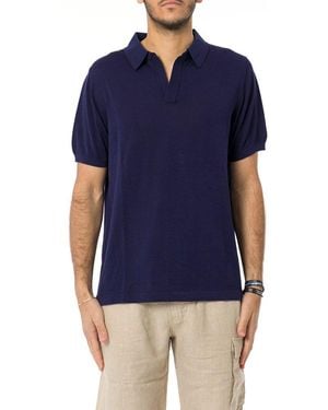 Mc2 Saint Barth Sloan Knit Polo Shirt - Blue