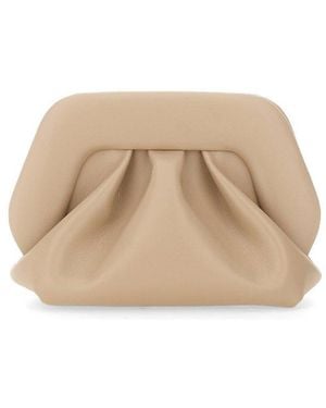 THEMOIRÈ Gea Gathered Clutch Bag - Natural