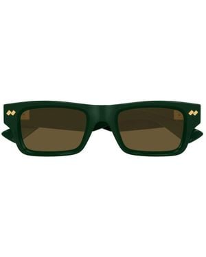 Bottega Veneta Rectangular Frame Sunglasses - Green