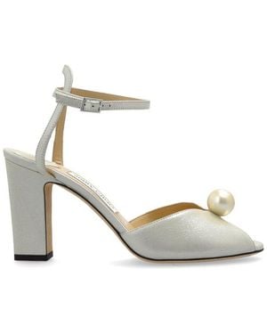 Jimmy Choo Sacaria 85 Open Toe Sandals - White