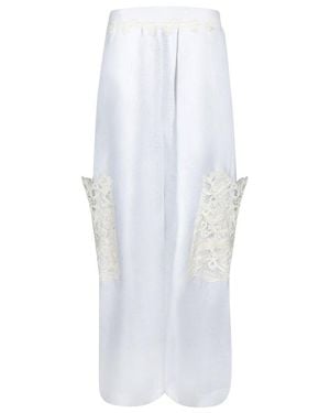 Ermanno Scervino Lace Detailed Trousers - White