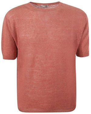 FILIPPO DE LAURENTIIS Short Sleeve Crewneck Jumper - Pink
