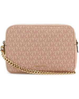 MICHAEL Michael Kors Bryant Medium Signature Logo Camera Crossbody Bag - Natural