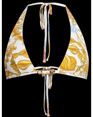 Versace Patterned Bikini Top - Black
