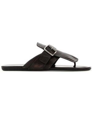 Prada Shuffle Thong Slippers - Black