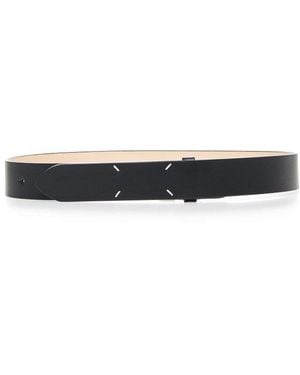 Maison Margiela Leather Belt - White
