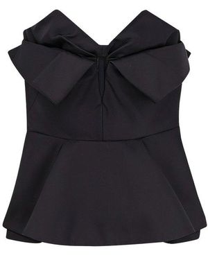 McQueen Strapless Corset Top - Black