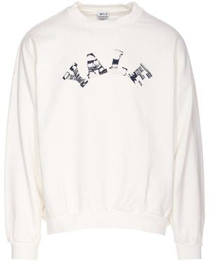 WILD DONKEY Yale Crew Neck Sweater - White