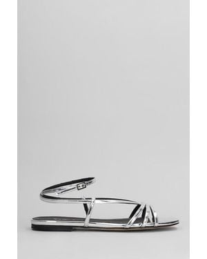 The Seller Square Open Toe Flats - Gray