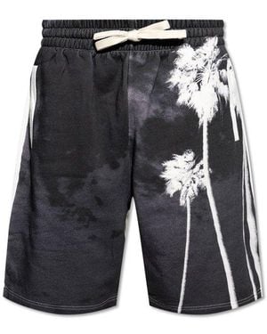 Palm Angels Graphic Printed Shorts - Black