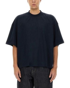 Tシャツ・カットソー STUDIO NICHOLSON OVERSIZED FRENCH PLACKET SHIRT Studio Nicholson Oversized French Placket Shirt Clothing In