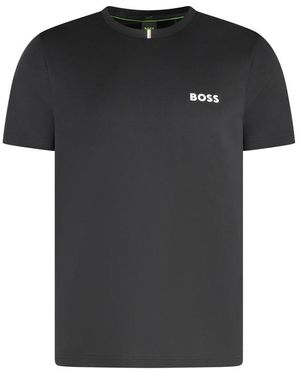 BOSS Moisture-Wicking Piqué Active T-Shirt - Black