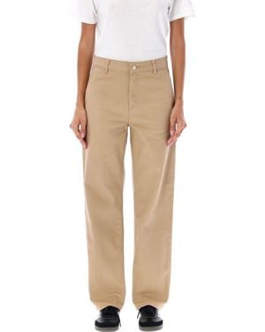 Carhartt Logo Patch Pierce Double Knee Pants - Natural