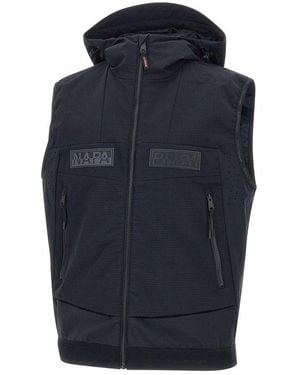 Napapijri Hooded Vest Jacket - Blue