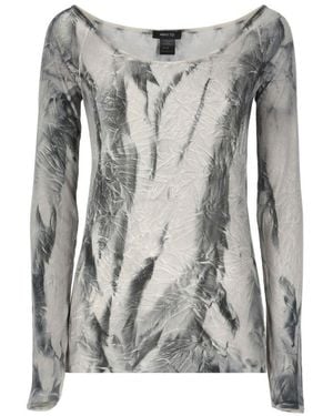 Avant Toi Textured Pullover Jumper - Grey