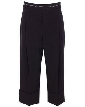Elisabetta Franchi Lightweight Crêpe Bermuda Shorts - Blue