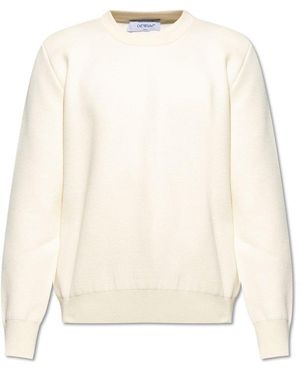 Off-White c/o Virgil Abloh Crewneck Long-Sleeved Sweater - White