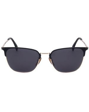 David Beckham Square Frame Full Rim Sunglasses - Black